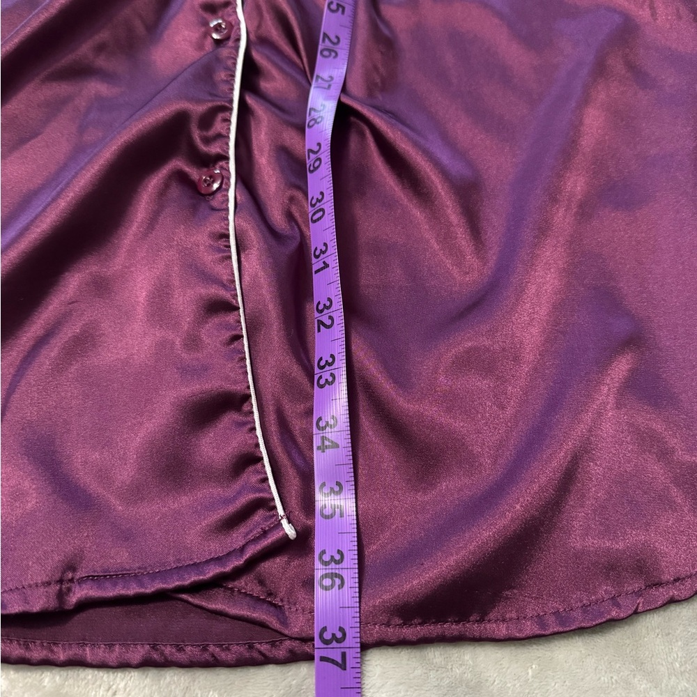 Elegant Satin Nightshirt in Deep Purple - Picture 7 of 7